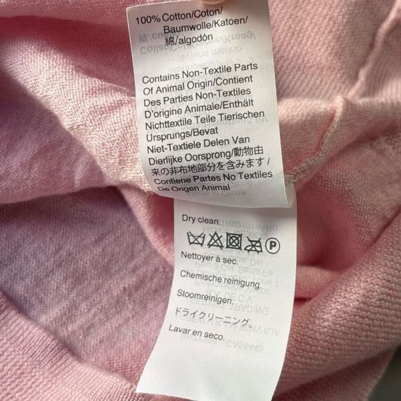 J. Crew Tippi sweater with Liberty collar fresh berry light pink merino wool cot - Picture 6 of 11